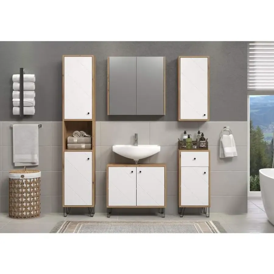 Spiegelkasten-Hioshop Touch spiegelkast eik decor
