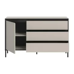 Merkloos Hioshop Tron dressoir 1 deur- 3 lades kasjmier decor