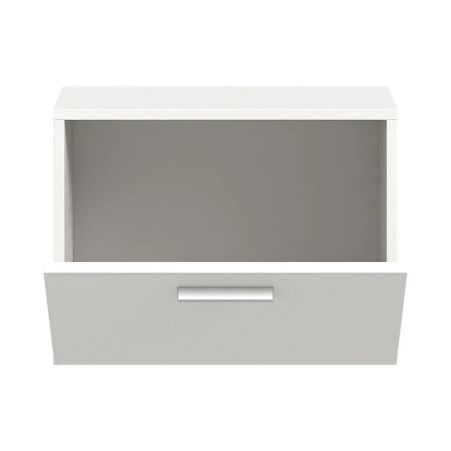 Hioshop Vaga schoenenkast wandgemonteerd 52x39cm 1 klepdeur wit