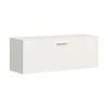 Schoenenkasten-Hioshop Vaga schoenenkast wandgemonteerd 104x39cm 1 klepdeur wit