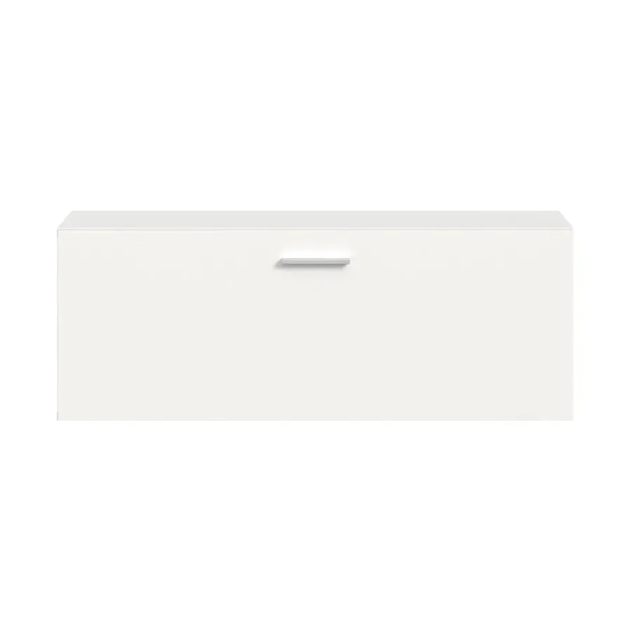 Schoenenkasten-Hioshop Vaga schoenenkast wandgemonteerd 104x39cm 1 klepdeur wit