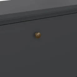 Schoenenkasten-Hioshop Venedig schoenenkast met 3 klepdeuren mat grijs