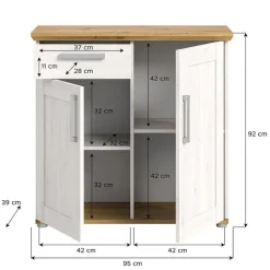 Dressoirs-Hioshop Verona dressoir 1 lade 2 deuren lariks decor