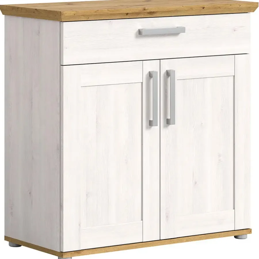 Schoenenkasten-Hioshop Verona schoenenkast 1 lade 2 deuren lariks decor