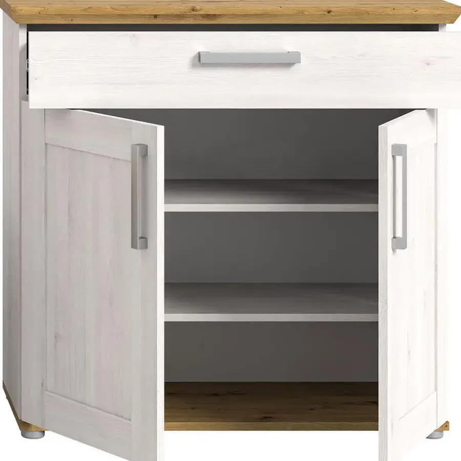Schoenenkasten-Hioshop Verona schoenenkast 1 lade 2 deuren lariks decor