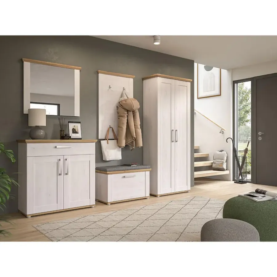 Schoenenkasten-Hioshop Verona schoenenkast 1 lade 2 deuren lariks decor