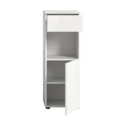 Hioshop Vira badkamerkast 1 lade 1 deur 1 vak wit hoogglans- wit