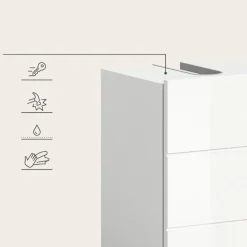 Merkloos Hioshop Vira wastafel 1 deur wit hoogglans- wit