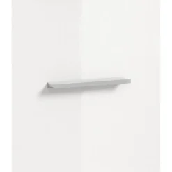 Wastafelkasten-Merkloos Hioshop Wave wastafel 2 deuren wit hoogglans- eiken decor