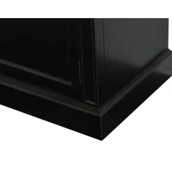 Buffetkasten-Hioshop Winkelkast buffetkast vitrine met opzet antiek zwart massief hout