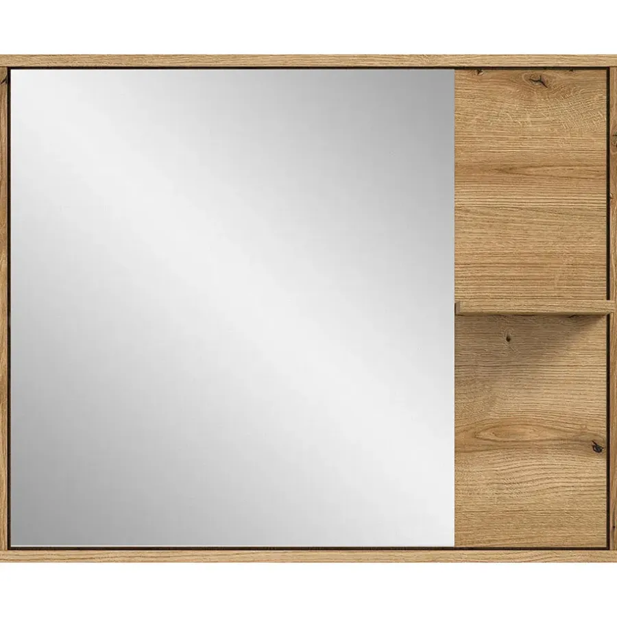 Spiegelkasten-Hioshop Zeno spiegel bad 1 plank eiken decor