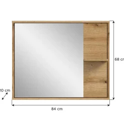 Spiegelkasten-Hioshop Zeno spiegel bad 1 plank eiken decor