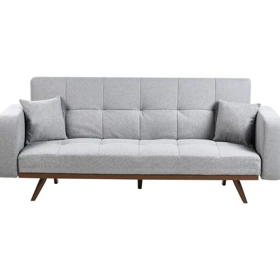 Slaapbanken|Slaapbanken-Leen Bakker HJULBY - Driezitsbank - Donkergrijs - Polyester