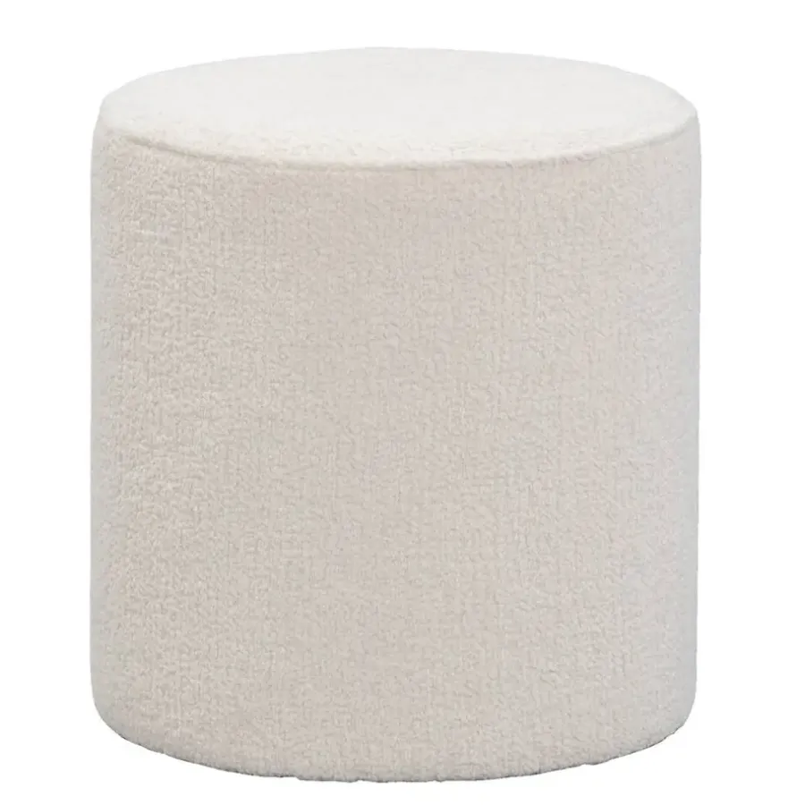 Leen Bakker Hocker Wenen - crème - 40xØ37 cm
