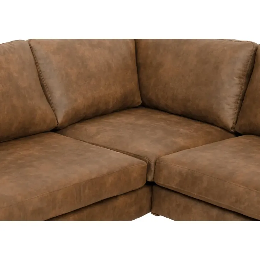 Hoekbanken-Leen Bakker Hoekbank Collin links - cognac