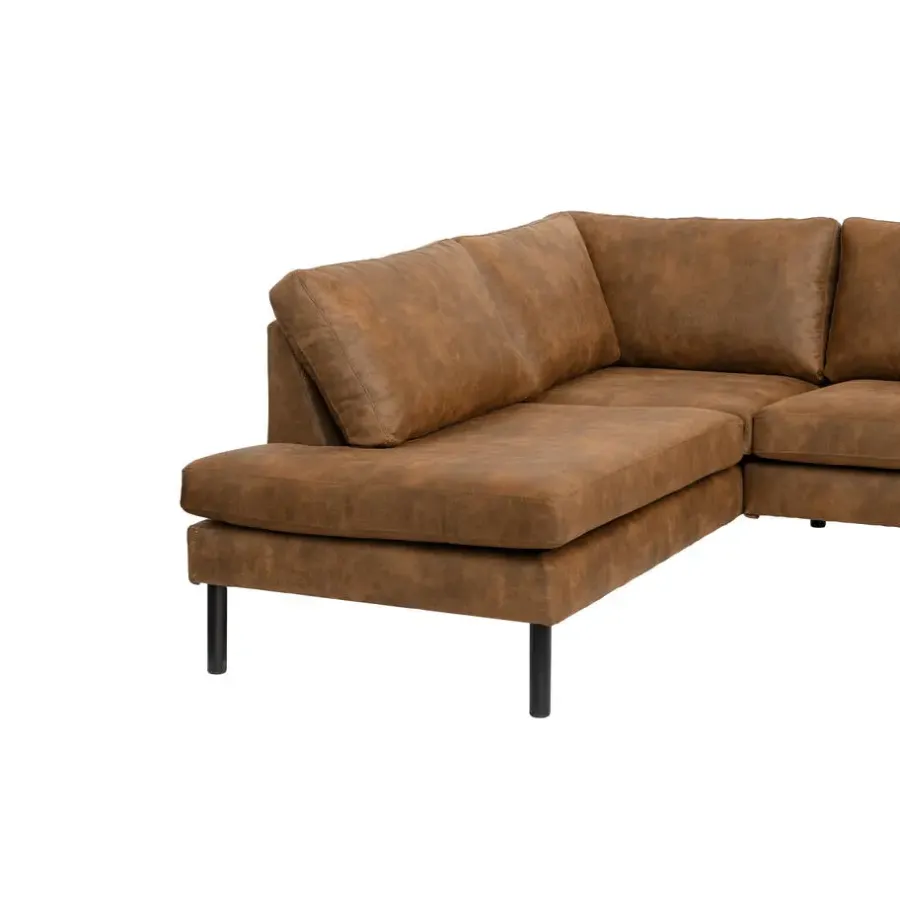 Hoekbanken-Leen Bakker Hoekbank Collin links - cognac