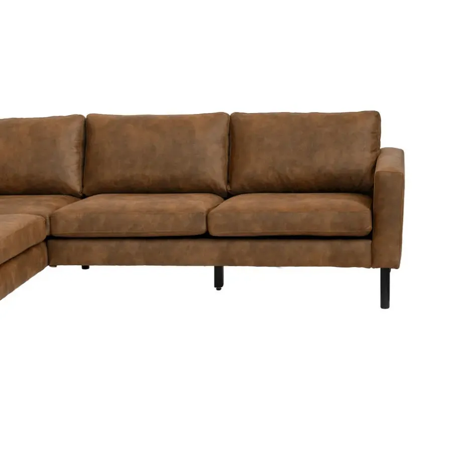 Hoekbanken-Leen Bakker Hoekbank Collin links - cognac