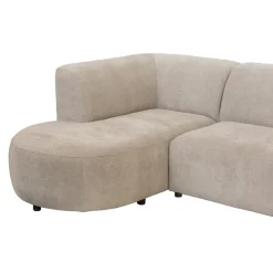 Leen Bakker Hoekbank Luna links - stof Rebel - beige