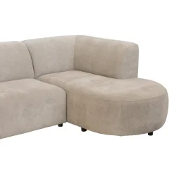Hoekbanken-Leen Bakker Hoekbank Luna rechts - stof Rebel - beige