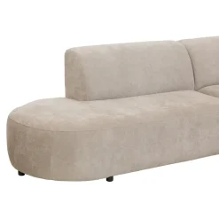 Hoekbanken-Leen Bakker Hoekbank Luna rechts - stof Rebel - beige