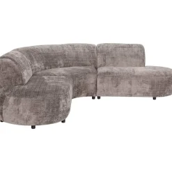 Leen Bakker Hoekbank Luna rond - stof Cremona - taupe