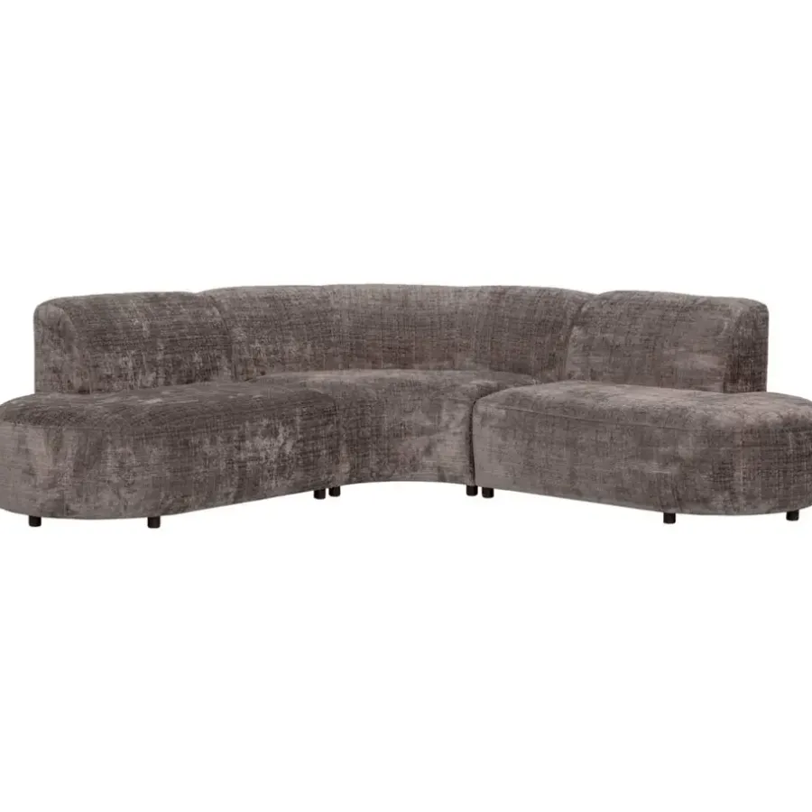 Leen Bakker Hoekbank Luna rond - stof Cremona - taupe