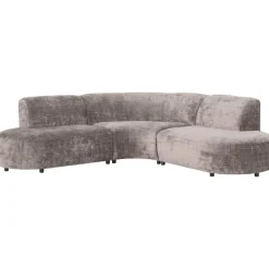 Leen Bakker Hoekbank Luna rond - stof Cremona - taupe