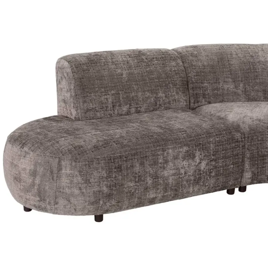 Leen Bakker Hoekbank Luna rond - stof Cremona - taupe
