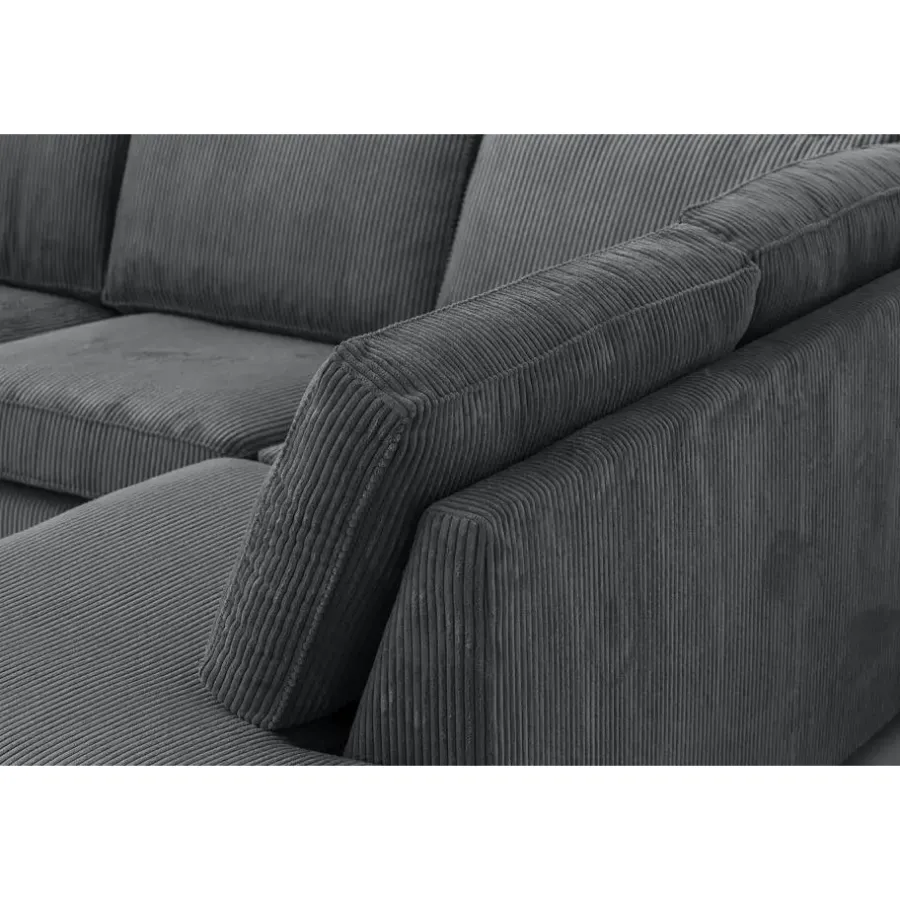 Hoekbanken-Leen Bakker Hoekbank Stuttgart rechts - antraciet
