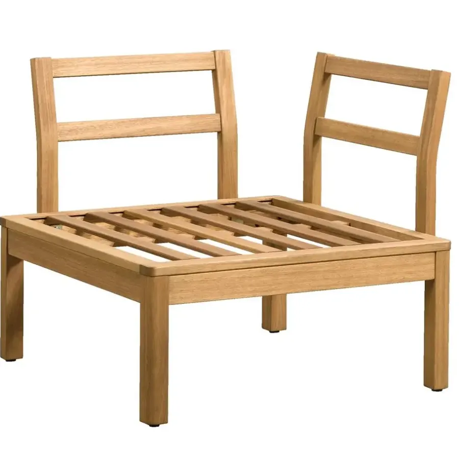 Leen Bakker Hoekfauteuil Orleàns - eucalyptushout - 78x78x65 cm