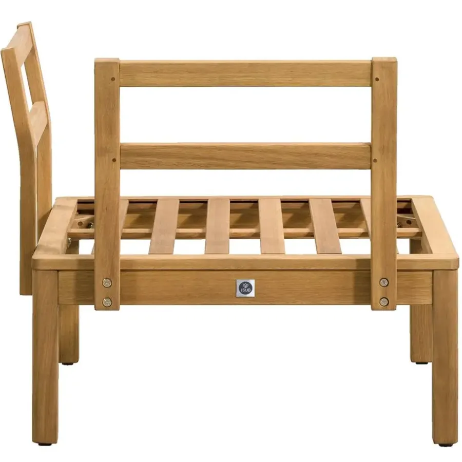 Leen Bakker Hoekfauteuil Orleàns - eucalyptushout - 78x78x65 cm