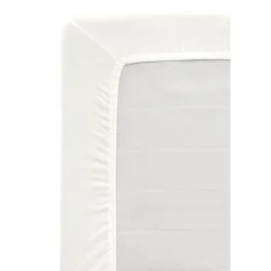 Hoeslakens-Leen Bakker Hoeslaken Jersey - off white - 90x200 cm