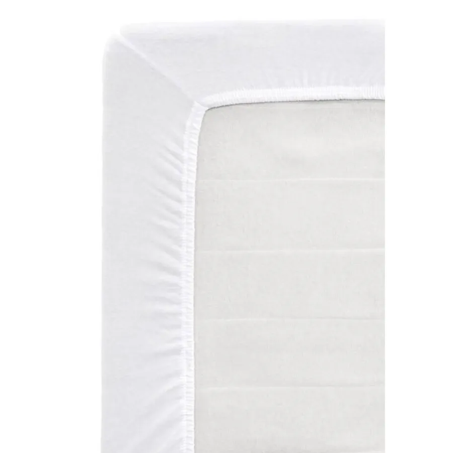 Hoeslakens-Leen Bakker Hoeslaken Jersey - wit - 90x200cm