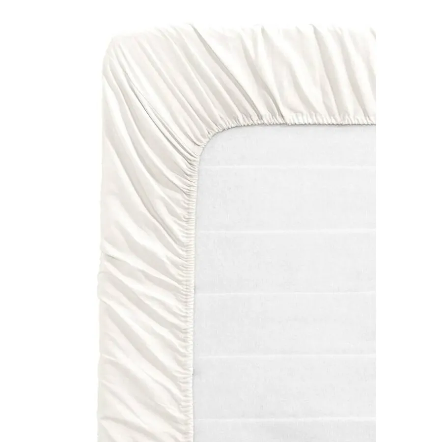 Leen Bakker Hoeslaken Katoen - off white - 90x200 cm