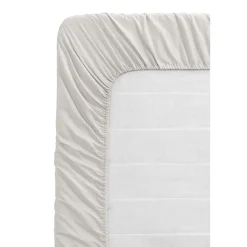 Leen Bakker Hoeslaken Katoen - taupe - 90x200 cm