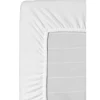Matrasbeschermers En Moltons-Leen Bakker Hoeslaken Molton katoen - wit - 180x200 cm