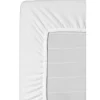 Matrasbeschermers En Moltons-Leen Bakker Hoeslaken Molton stretch - wit - 180x200 cm