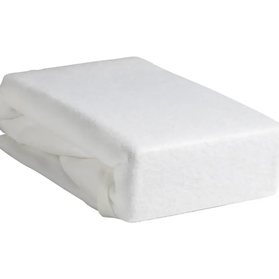 Matrasbeschermers En Moltons-Leen Bakker Hoeslaken Molton stretch - wit - 80x200 cm