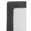 Leen Bakker Hoeslaken Recycled polyester - antraciet - 90x200 cm