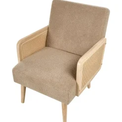 Leen Bakker HOJBY - Fauteuil - Zandbeige - Bouclé