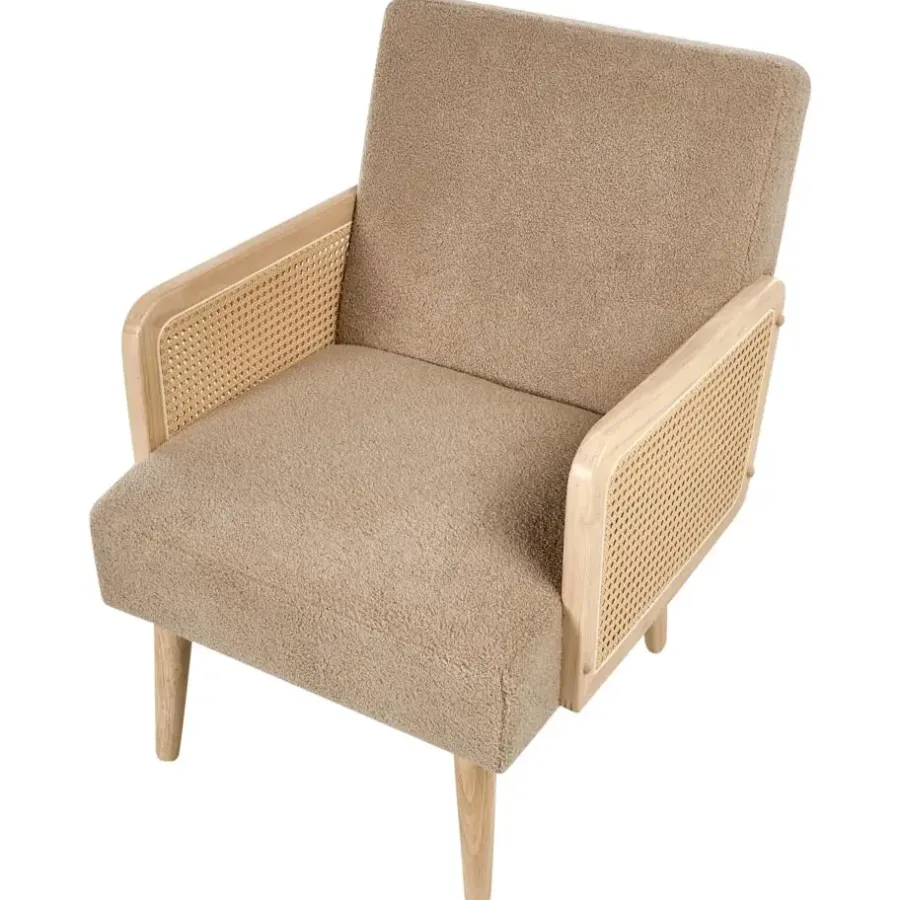 Leen Bakker HOJBY - Fauteuil - Zandbeige - Bouclé