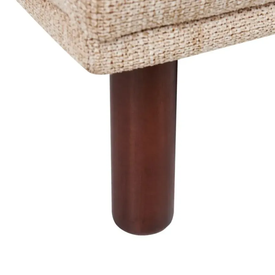 Leen Bakker HOLT - Ottomaan - Beige - Polyester
