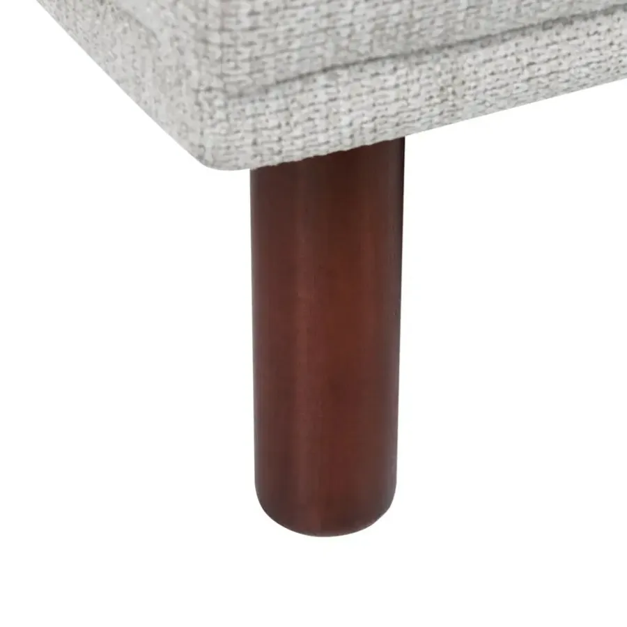 Leen Bakker HOLT - Ottomaan - Lichtgrijs - Polyester