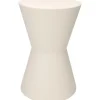 Home & Styling Bijzettafeltje - wit - D29x H45 cm - Zink