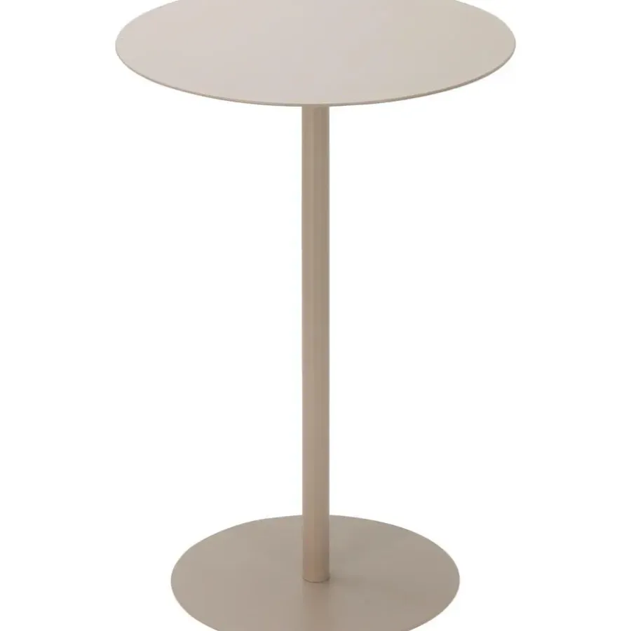 Bijzettafels-Home & Styling Bijzettafel Lugano - beige - D35x H53 cm - metaal