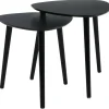 Bijzettafels-Home & Styling Bijzettafeltjes set 2x - zwart - 41 en 45 cm