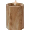 Home & Styling LED kaars - marmer bruin -D7,5 x H10 cm