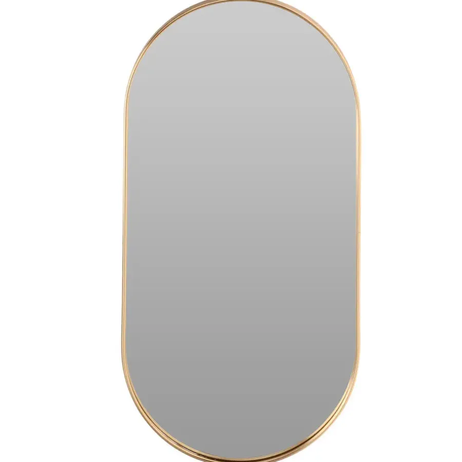 Spiegels-Home & Styling Wandspiegel - ovaal - metaal - goud - 72 x 32 cm