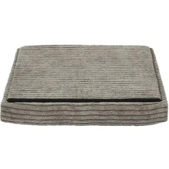 The Home Deco Factory Home Deco - Poefje - opbergbox - rib - zacht taupe - 38 x 38cm