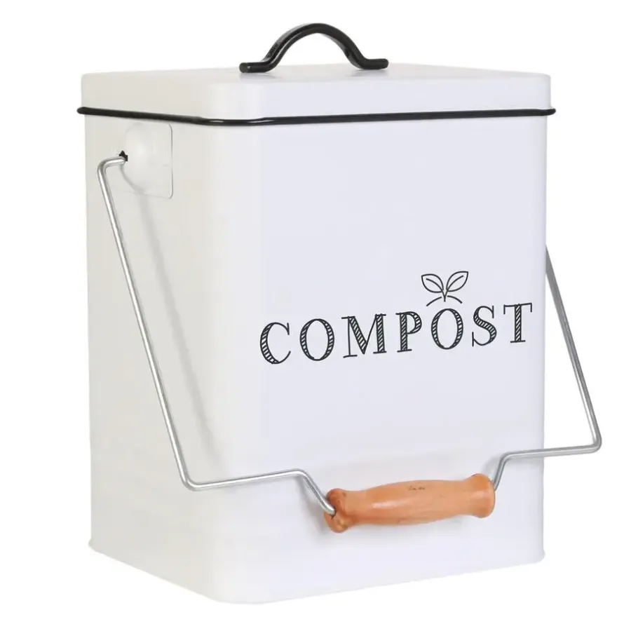 The Home Deco Factory Home deco factory afvalbakje voor aanrecht - 5L - groen - compost